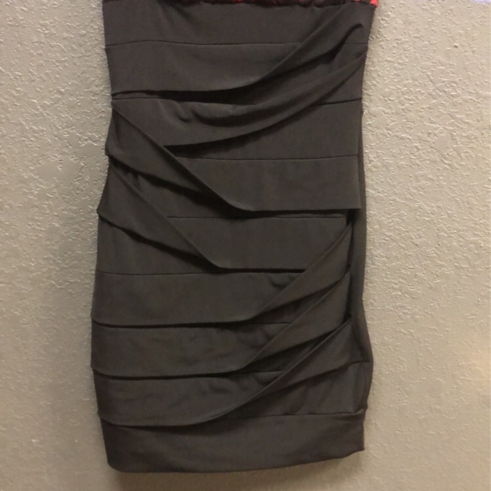 Ruby Rox Red And Black Lace Dress - image 5